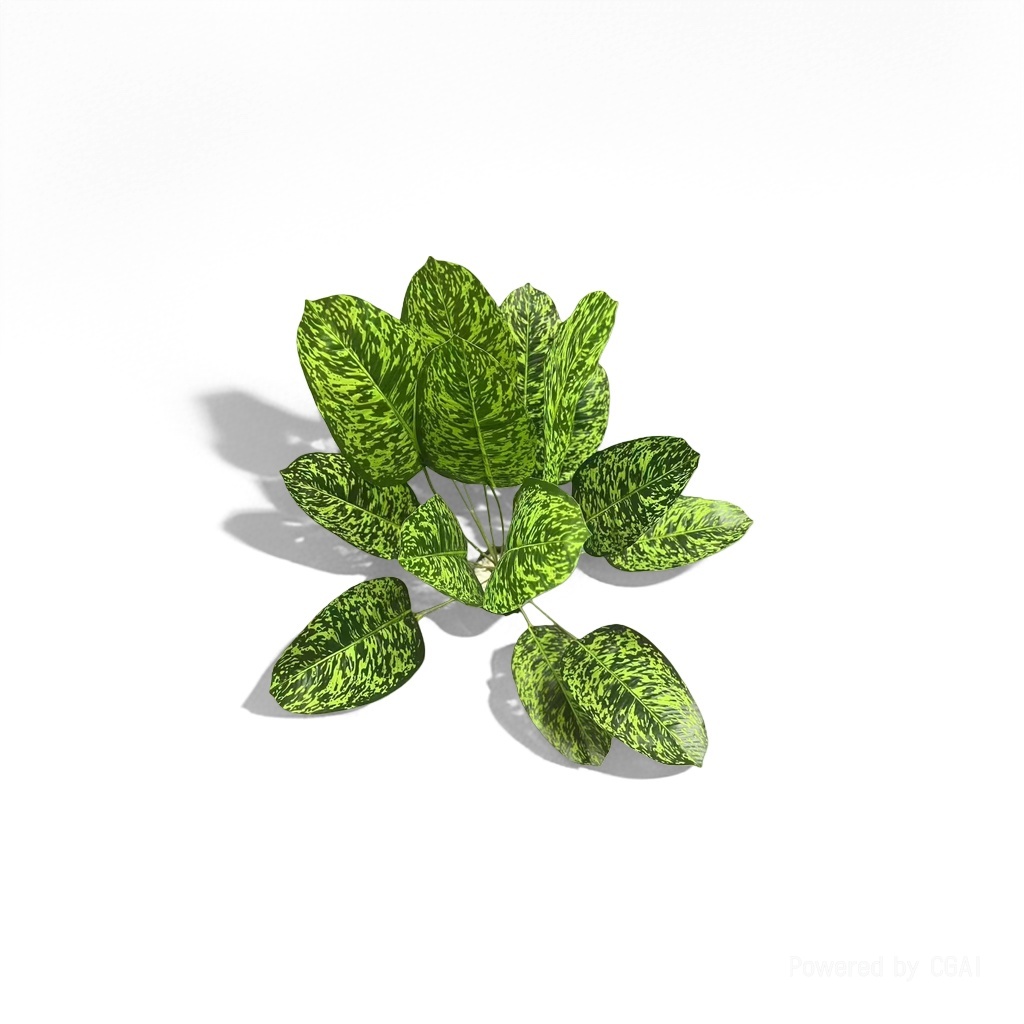 兰科植物绿色斑叶金钻水培花 室内观叶绿植易养耐阴人造绿植仿真090114501