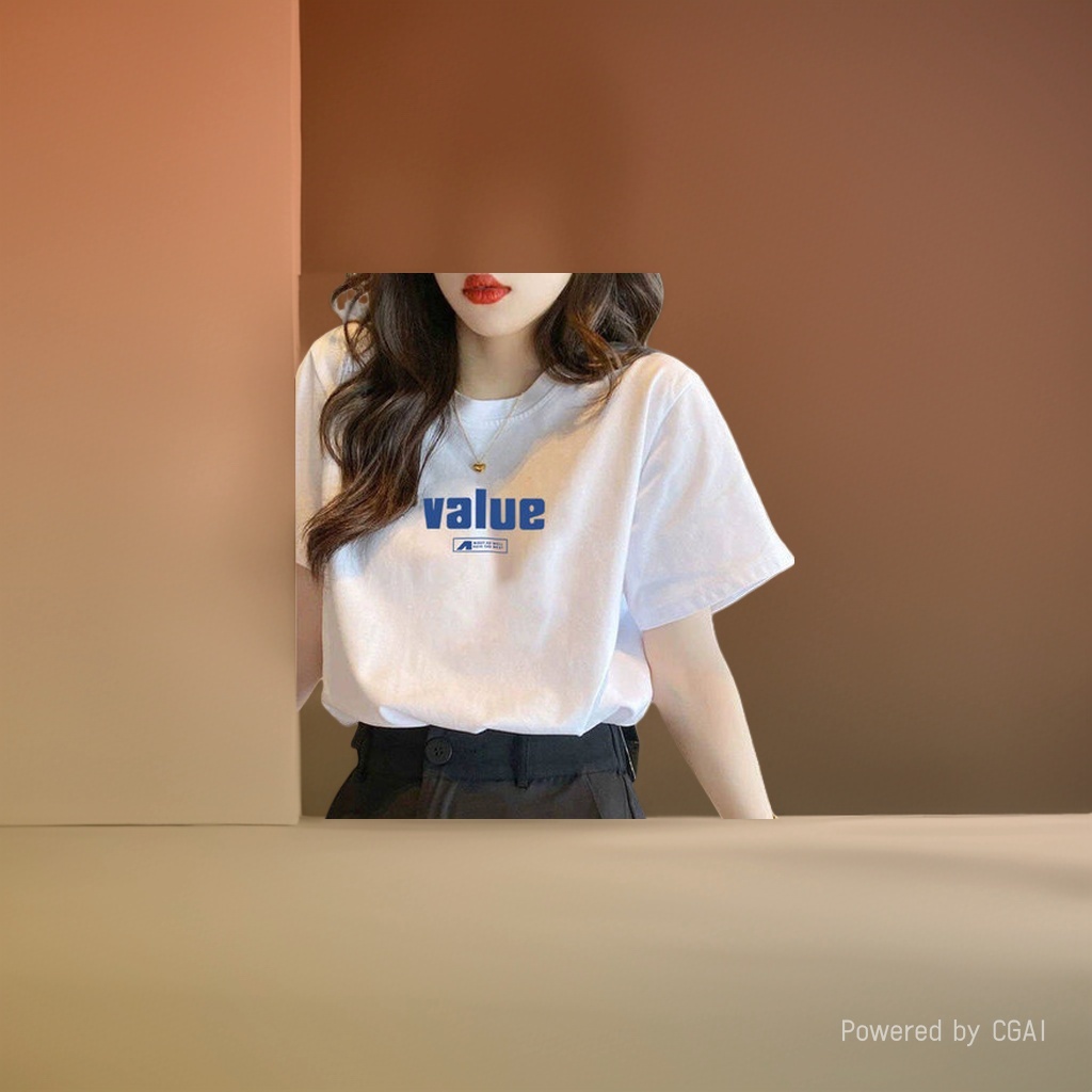 女式冰感潮牌短袖T恤白色清新富有设计感