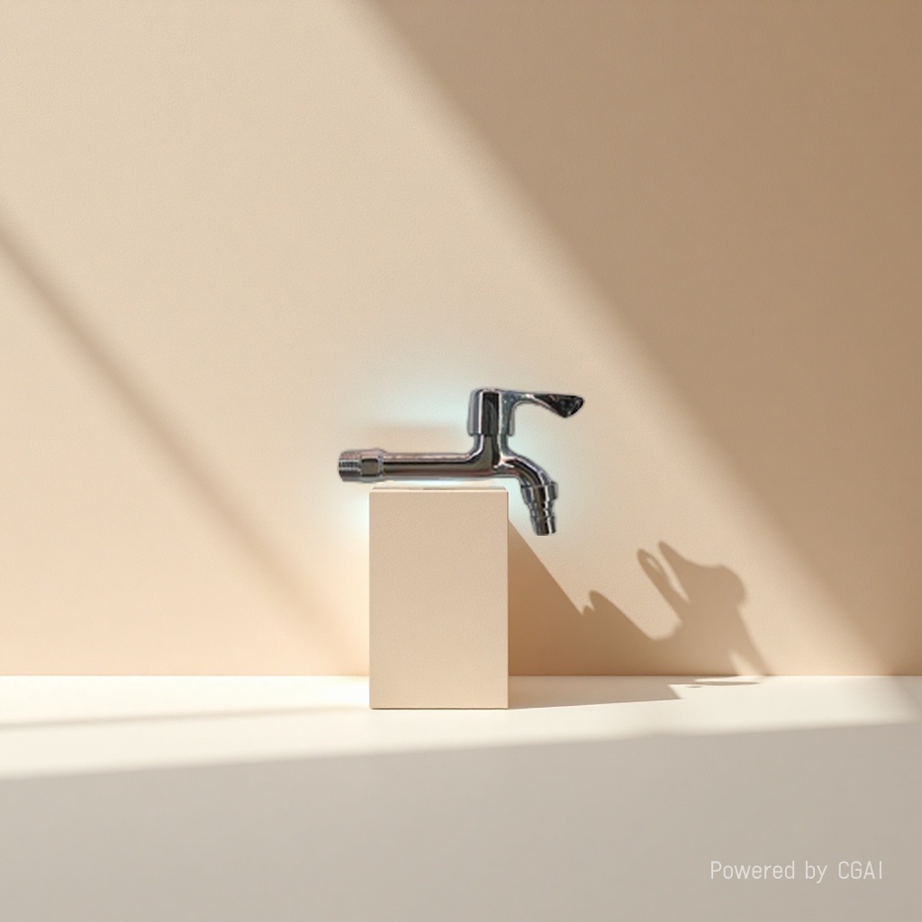 The metal bathroom faucet in the shape of a gold ingot is suitable for small Spaces with hardware faucets and shower heads Application Scenario