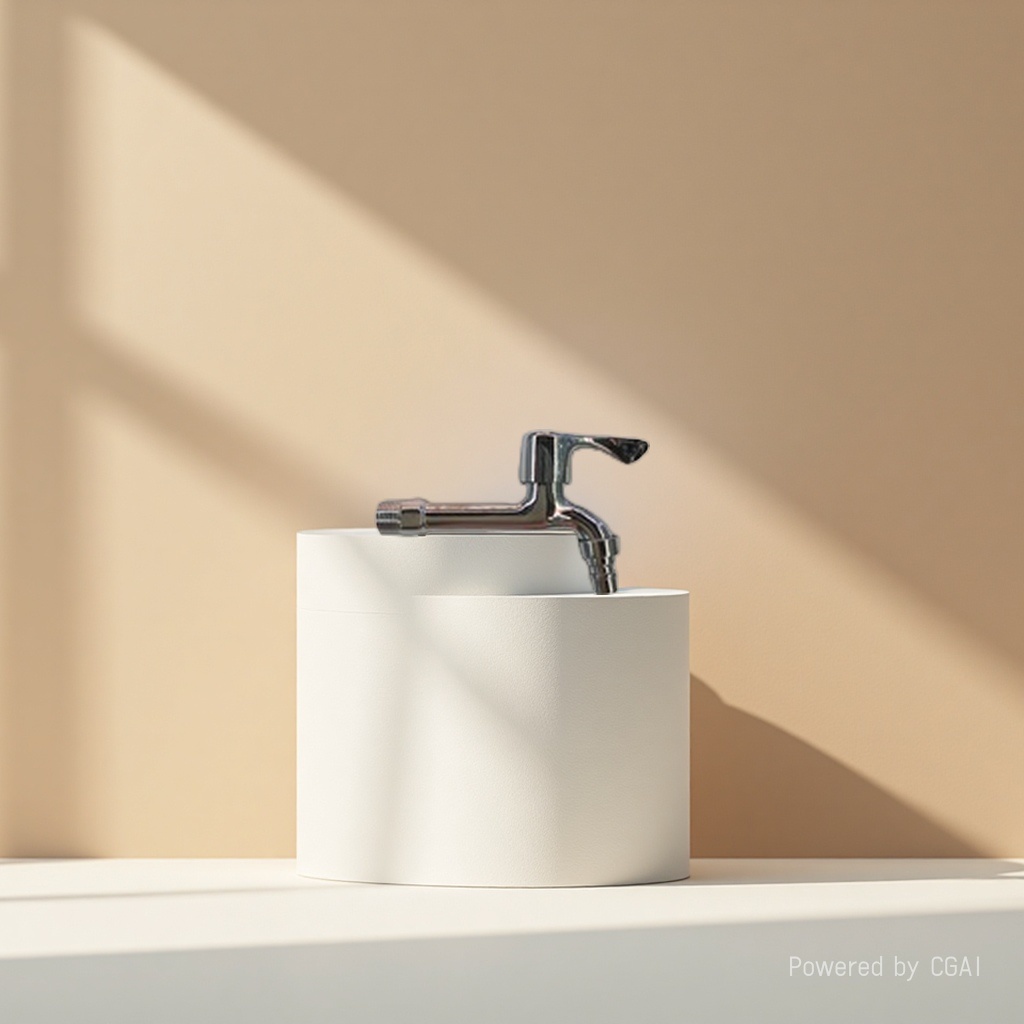 Metal ingot-shaped faucet for bathroom use, anti-scald and water-saving, small-sized shower head faucet details Picture