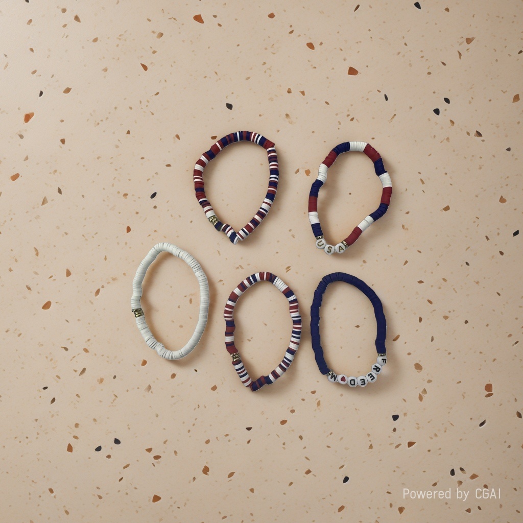 Cross-border best-selling soft clay slicing bracelet set, letter heart five-pointed star fashionable and niche design elastic bracelet