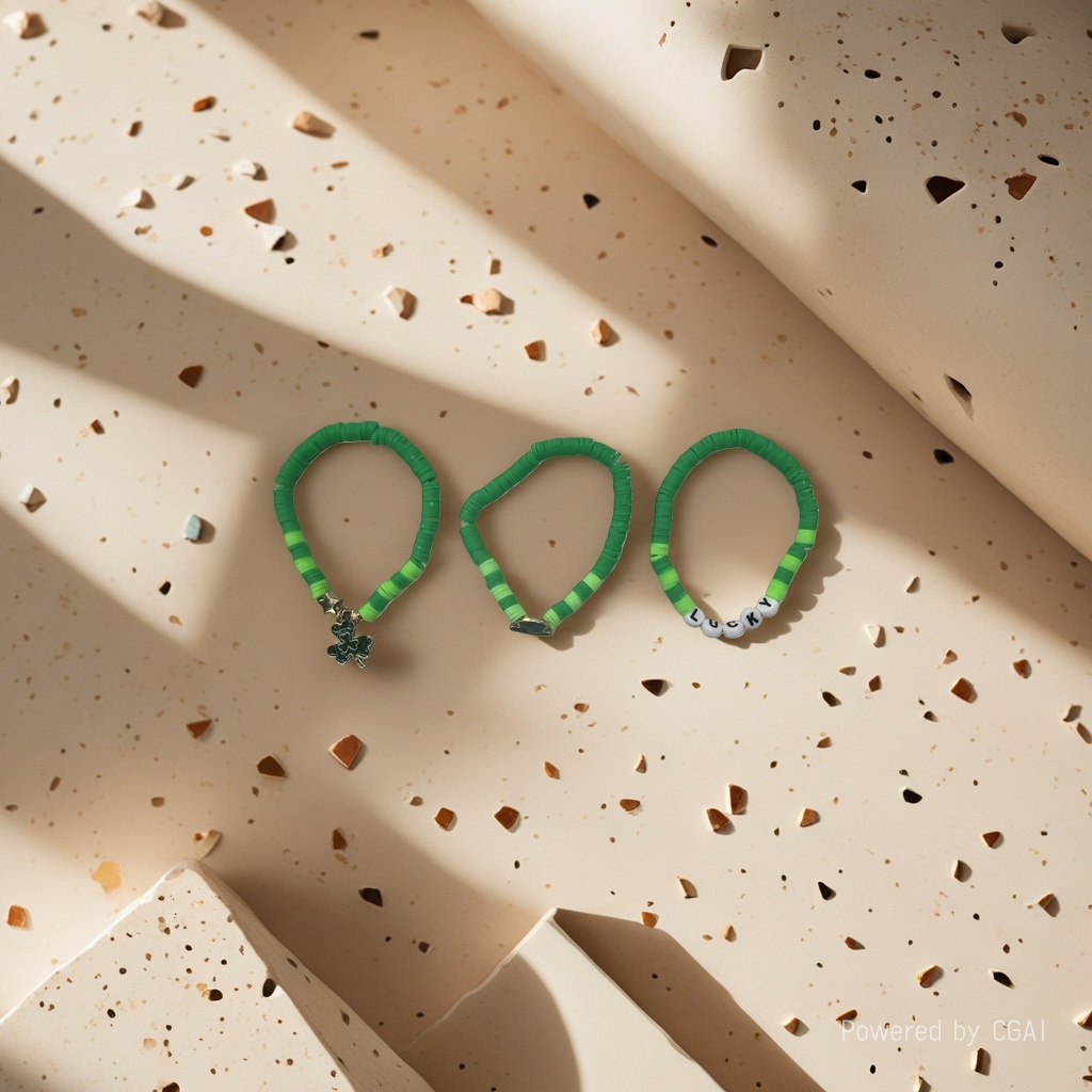 Cross-border best-selling Taylor bracelet set: Colorful rice bead bracelet, beaded green clover bracelet Application Scenario