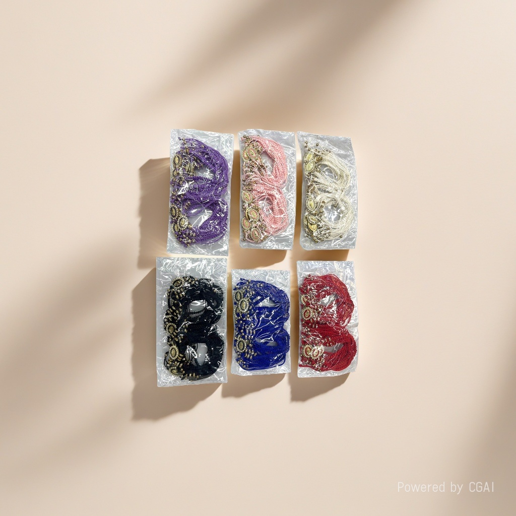 Bohemian-style multi-layer rice bead bracelet, versatile summer element rice bead bracelet for women's set details Picture