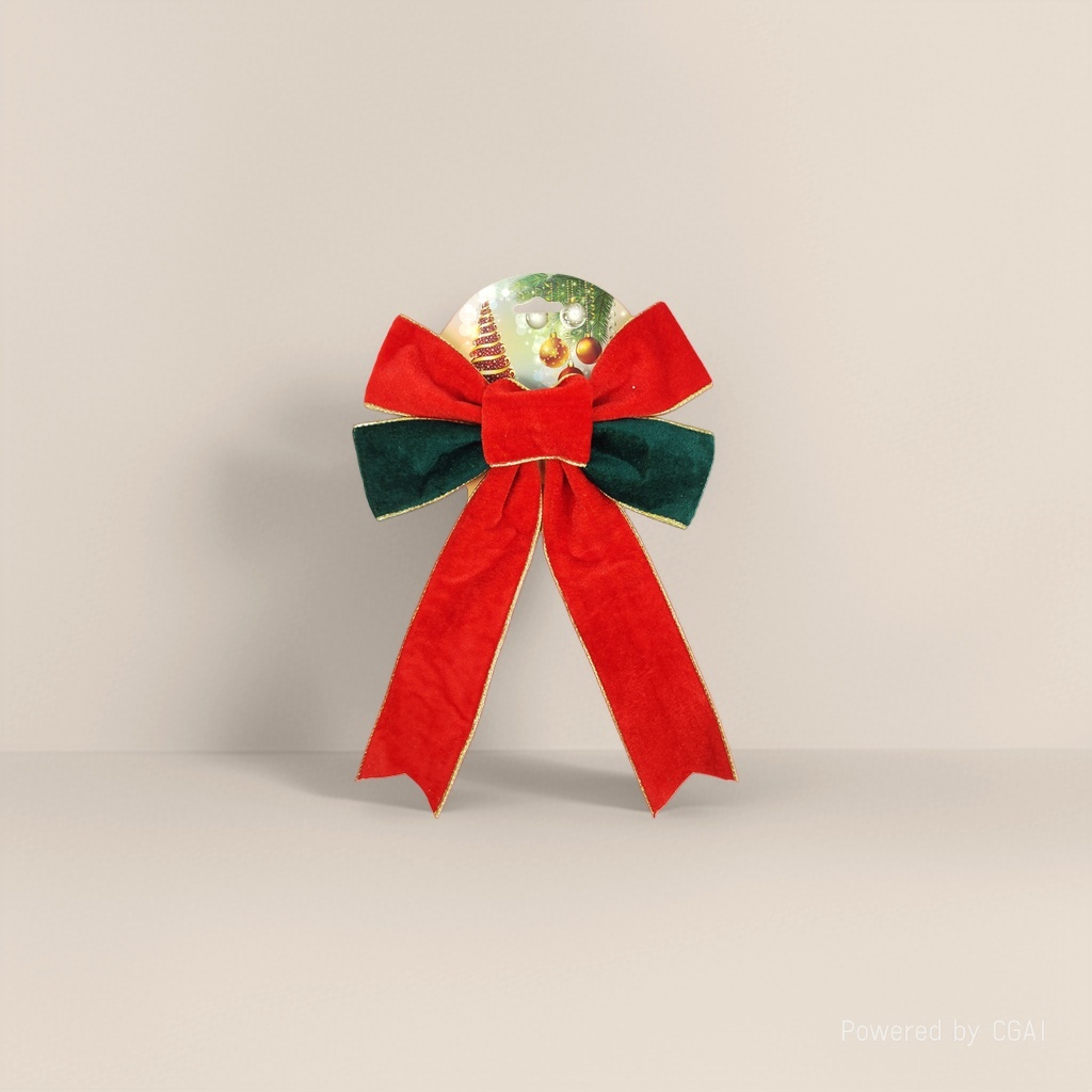 Red velvet bow Christmas decorations, Christmas tree decorations, Christmas scene arrangements Specification image