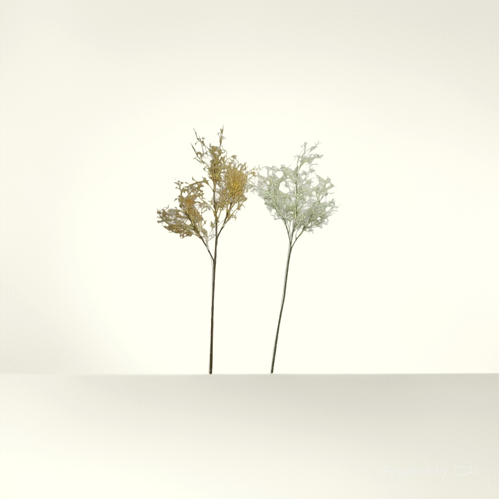 Artificial mistletoe, yellowish-white artificial fruit resin, green plant, artificial plant
