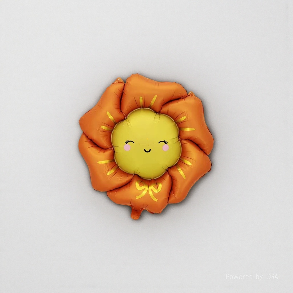 Matte small bow sunflower orange birthday party balloon aluminum film ceremony decorative items Item Picture