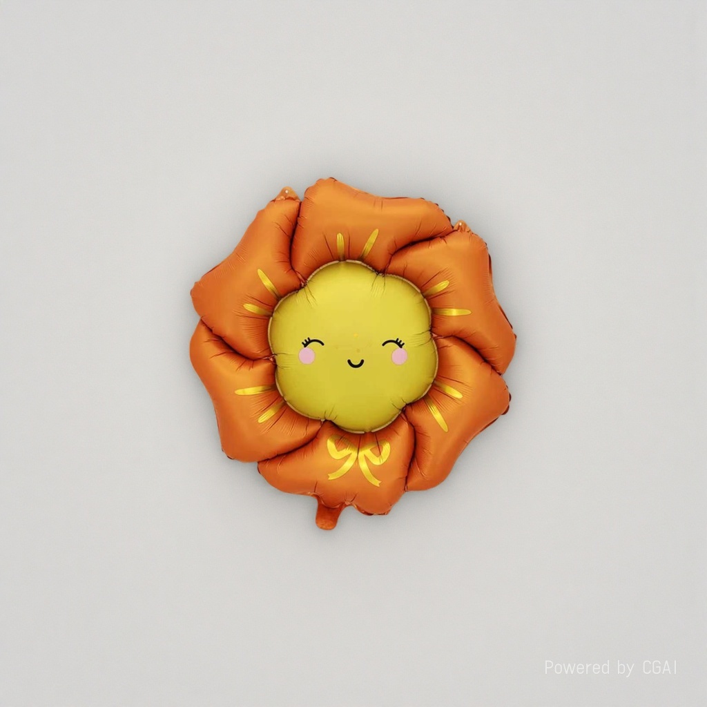 Matte small bow sunflower orange birthday party balloon aluminum film ceremony decorative items Application Scenario