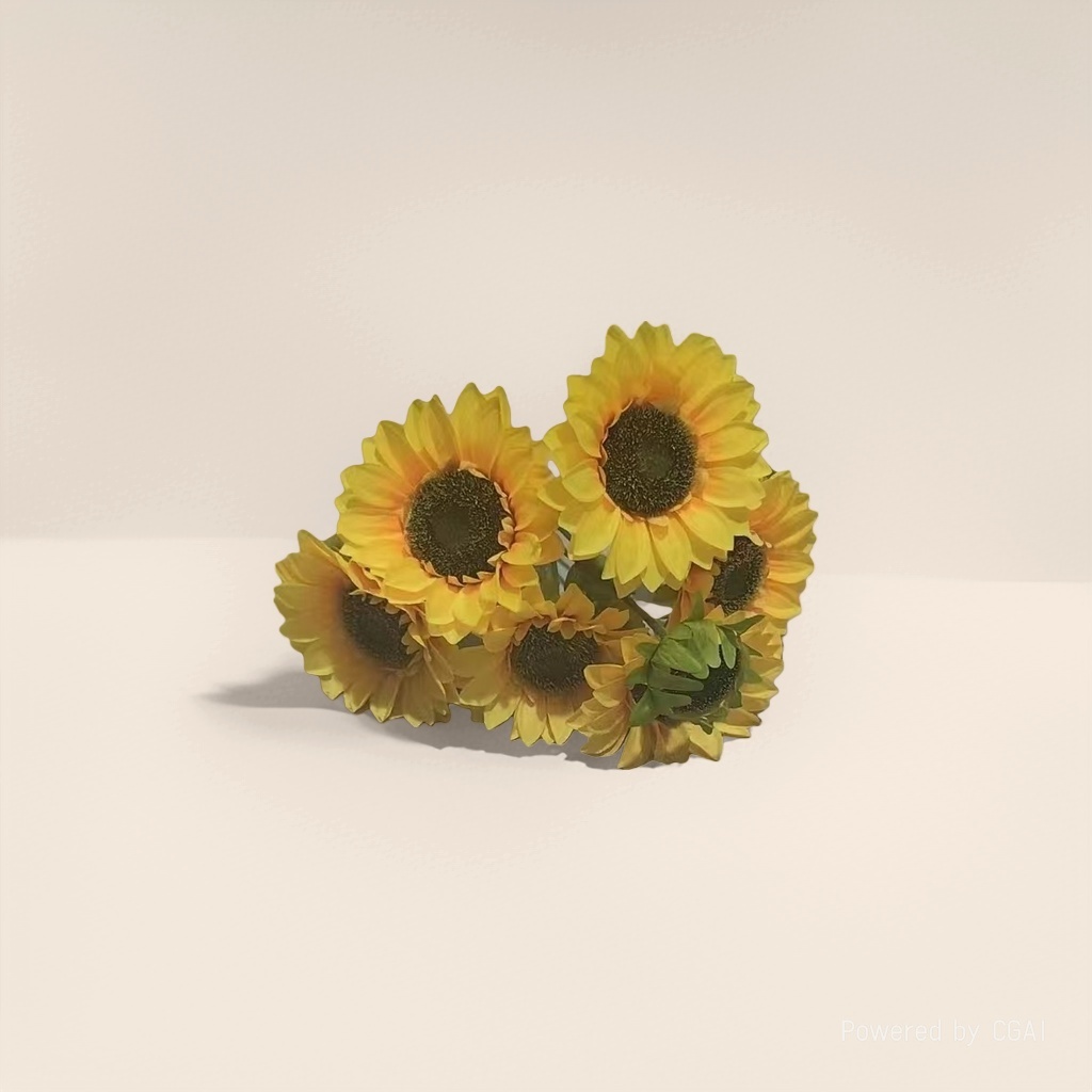 Simulated sunflower knitted bouquet, large-leaf artificial green plant, bamboo simulated flower Application Scenario