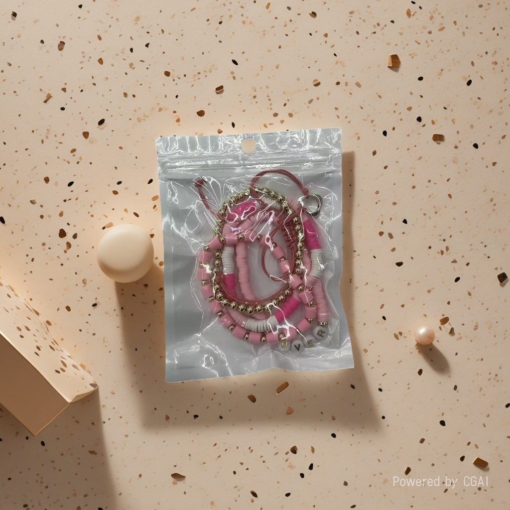 Cross-border Valentine's Day bracelet with Heart XOXO LOVE Rose Pendant Beads Multi-layer bracelet details Picture