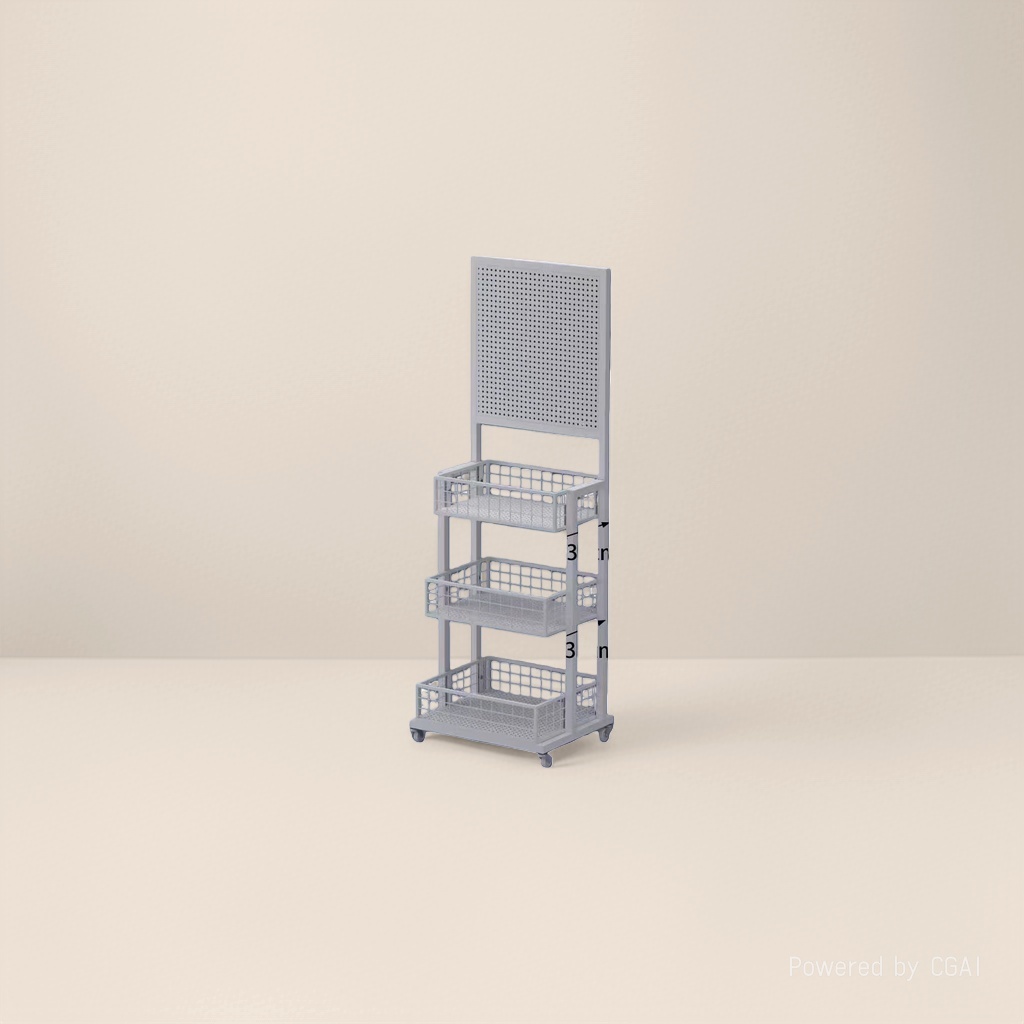 White metal multi-layer storage rack for kitchen floor storage, multi-layer miscellaneous storage rack Item Picture