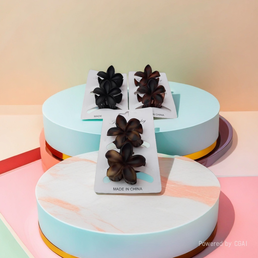 Flower-shaped acetate hairpin, shark clip, fashionable hairpin Specification image