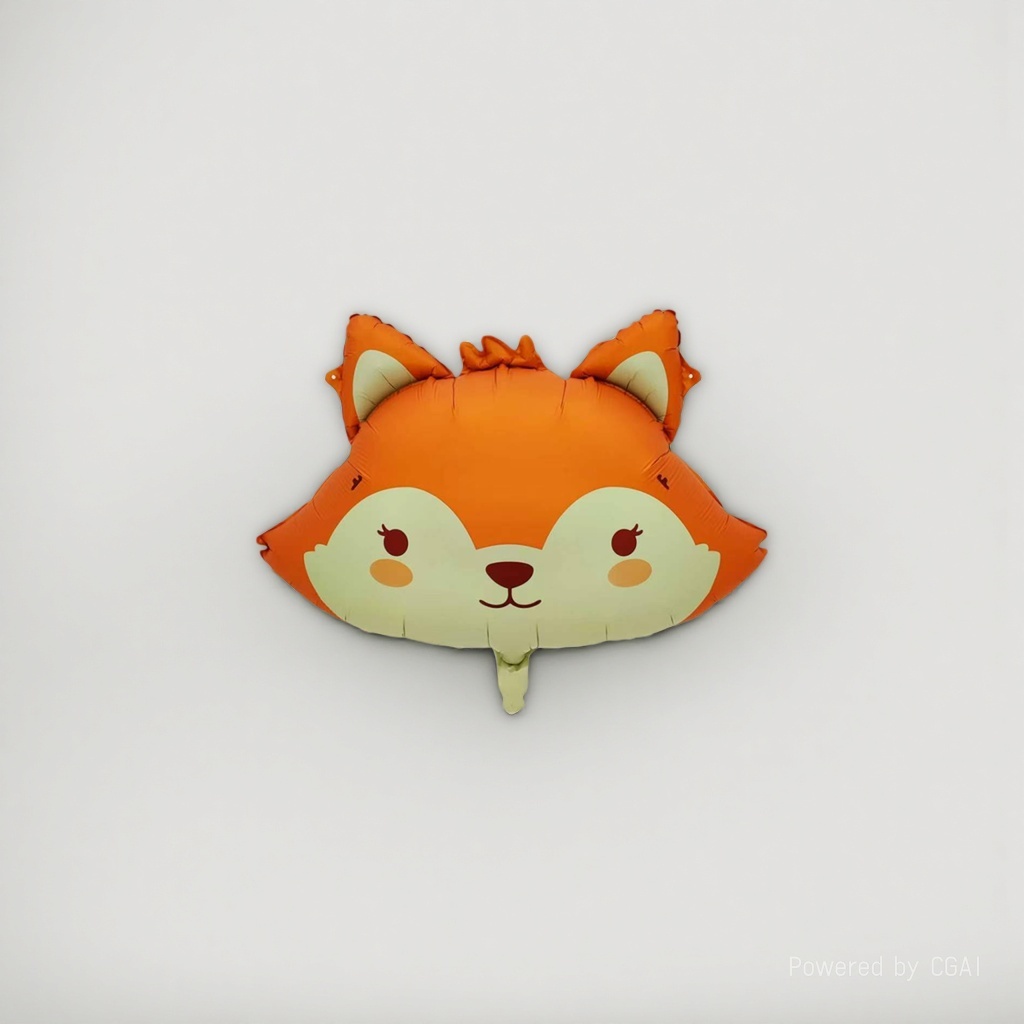 Matte fox head birthday party balloons, birthday ceremony aluminum film balloon decorative items Specification image