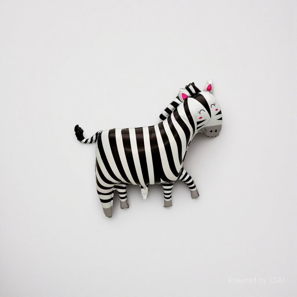 Cartoon zebra rattle, hand-patted electronic percussion instrument, drum toy, balloon details Picture