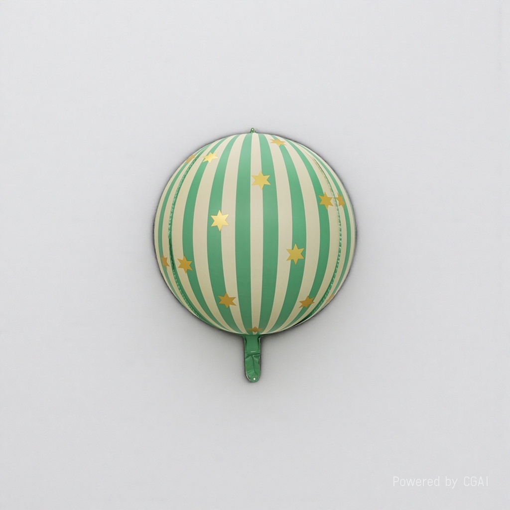 Matte 22-inch 4D striped green aluminum film balloon birthday party ceremony decoration items Item Picture