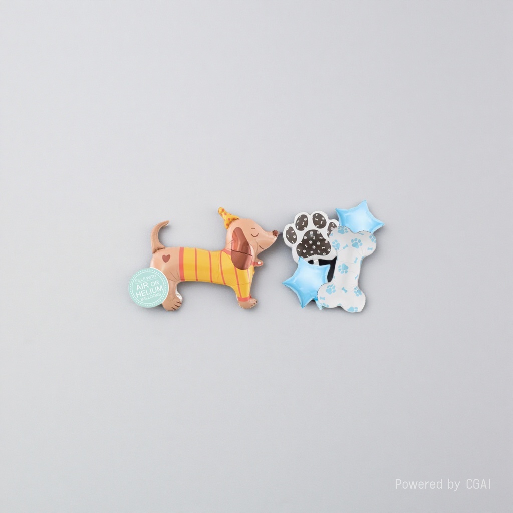 Cartoon dog aluminum film balloon birthday party decoration items, ceremony balloon 180g details Picture