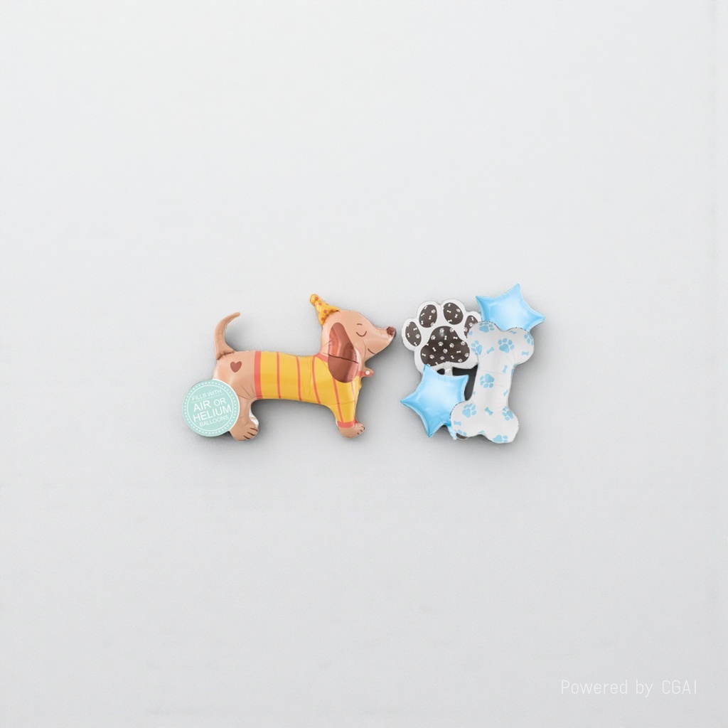 Cartoon dog aluminum film balloon birthday party decoration items, ceremony balloon 180g Specification image