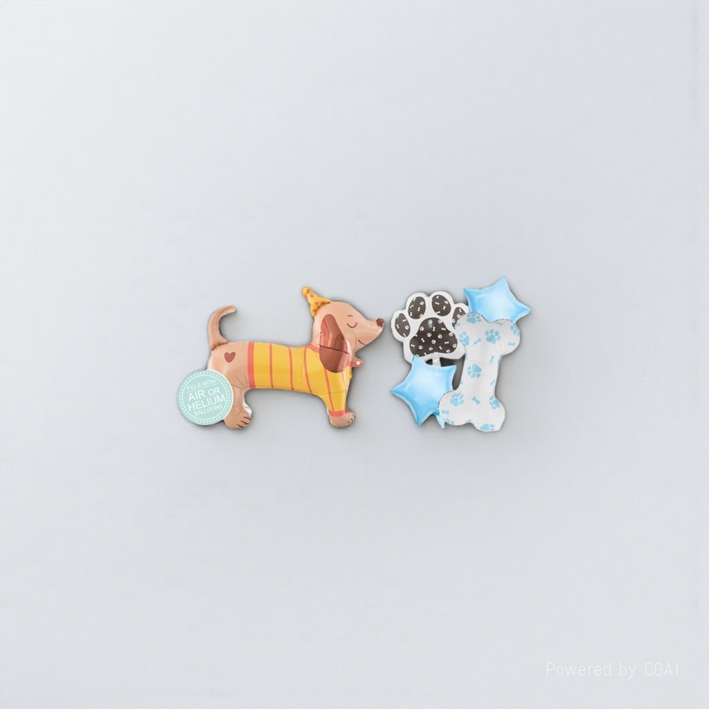 Cartoon dog aluminum film balloon birthday party decoration items, ceremony balloon 180g Item Picture