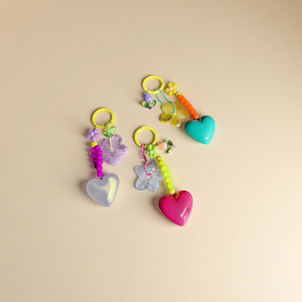 Dongdaemun, South Korea, macaron candy-colored heart-shaped flower mobile phone case, key pendant, mobile phone chain, anti-loss chain pendant Dongdaemun, South Korea, macaron candy-colored heart-shaped flower mobile phone case, key pendant, mobile phone chain, anti-loss chain pendant
