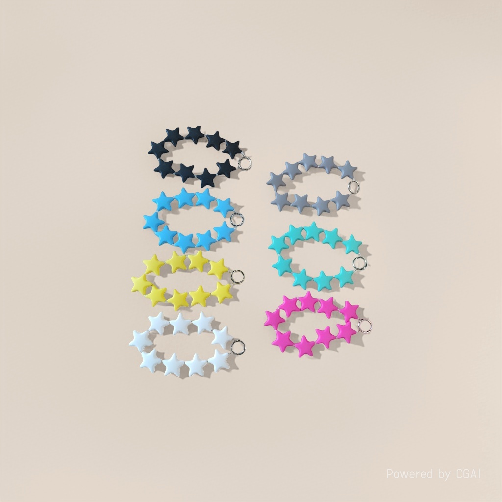 Colorful silicone star color-blocking Hyuna style fashion accessory bag, car hanger, keychain, cute mobile phone chain for girls Application Scenario