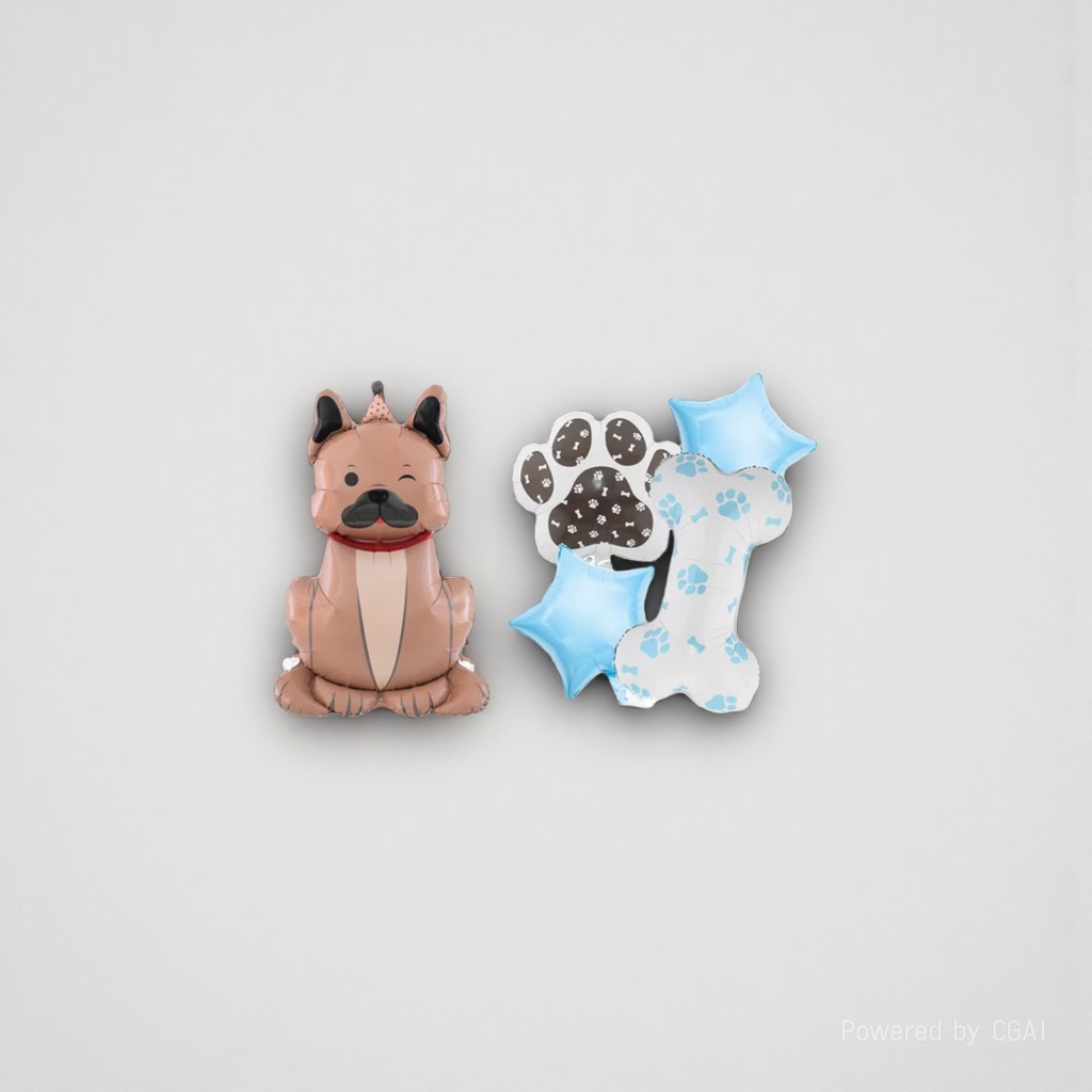 Cartoon dog-shaped birthday party aluminum film balloon decoration ceremony supplies details Picture