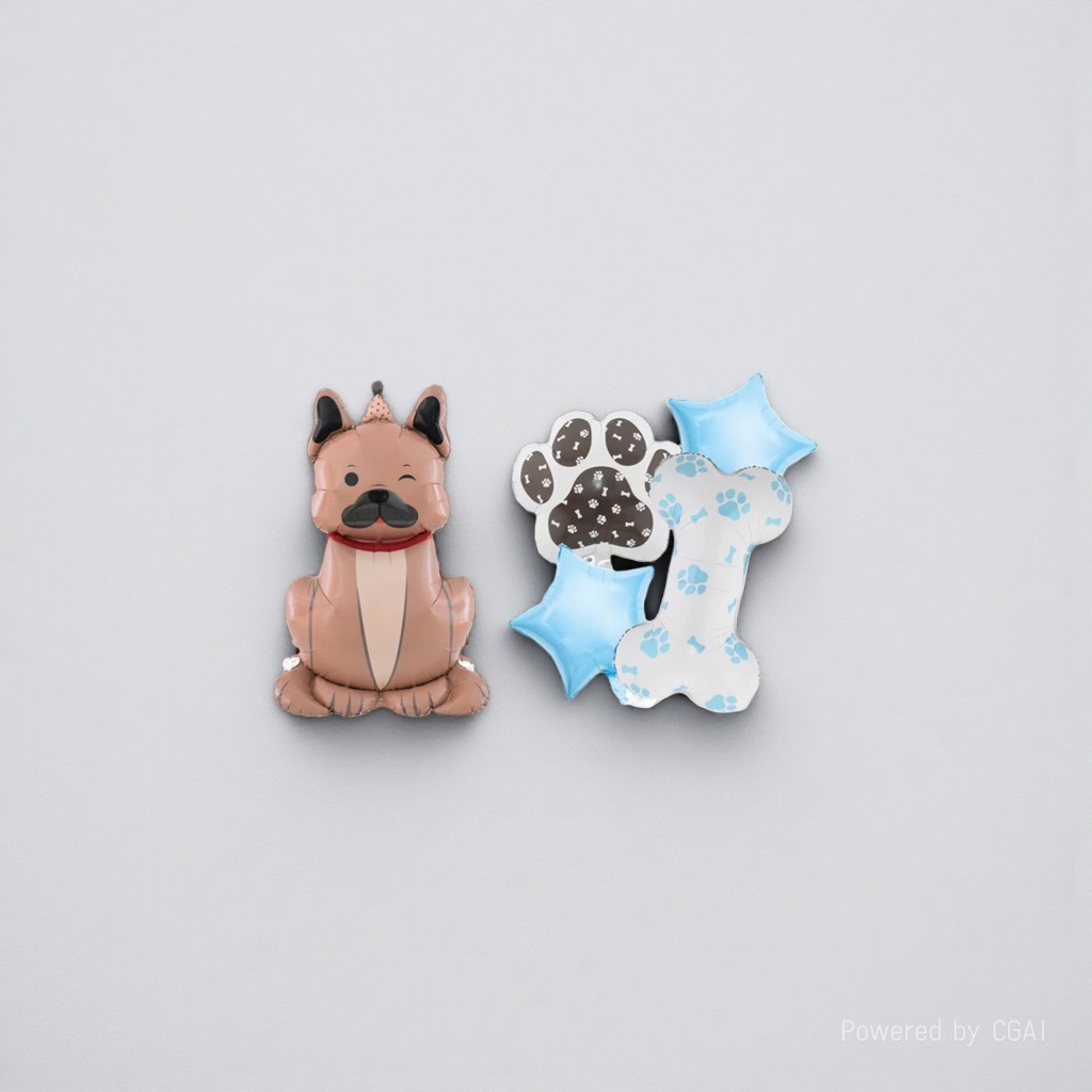 Cartoon dog-shaped birthday party aluminum film balloon decoration ceremony supplies Specification image
