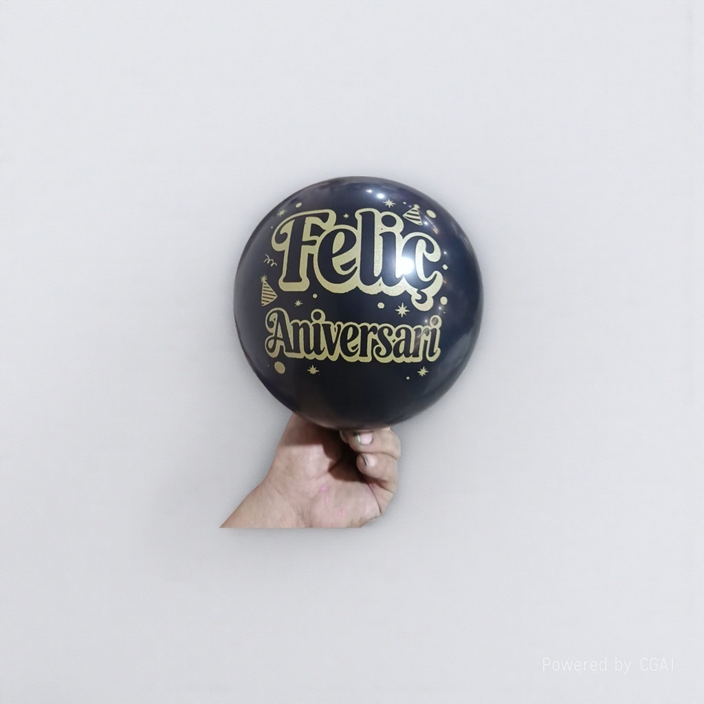 Black birthday blessing aluminum film balloon birthday party ceremony decoration items Item Picture