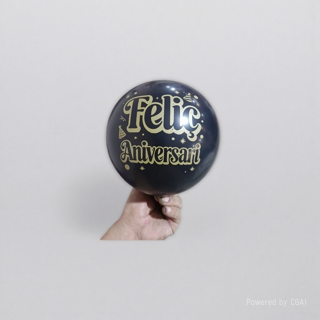 Black birthday blessing aluminum film balloon birthday party ceremony decoration items Specification image