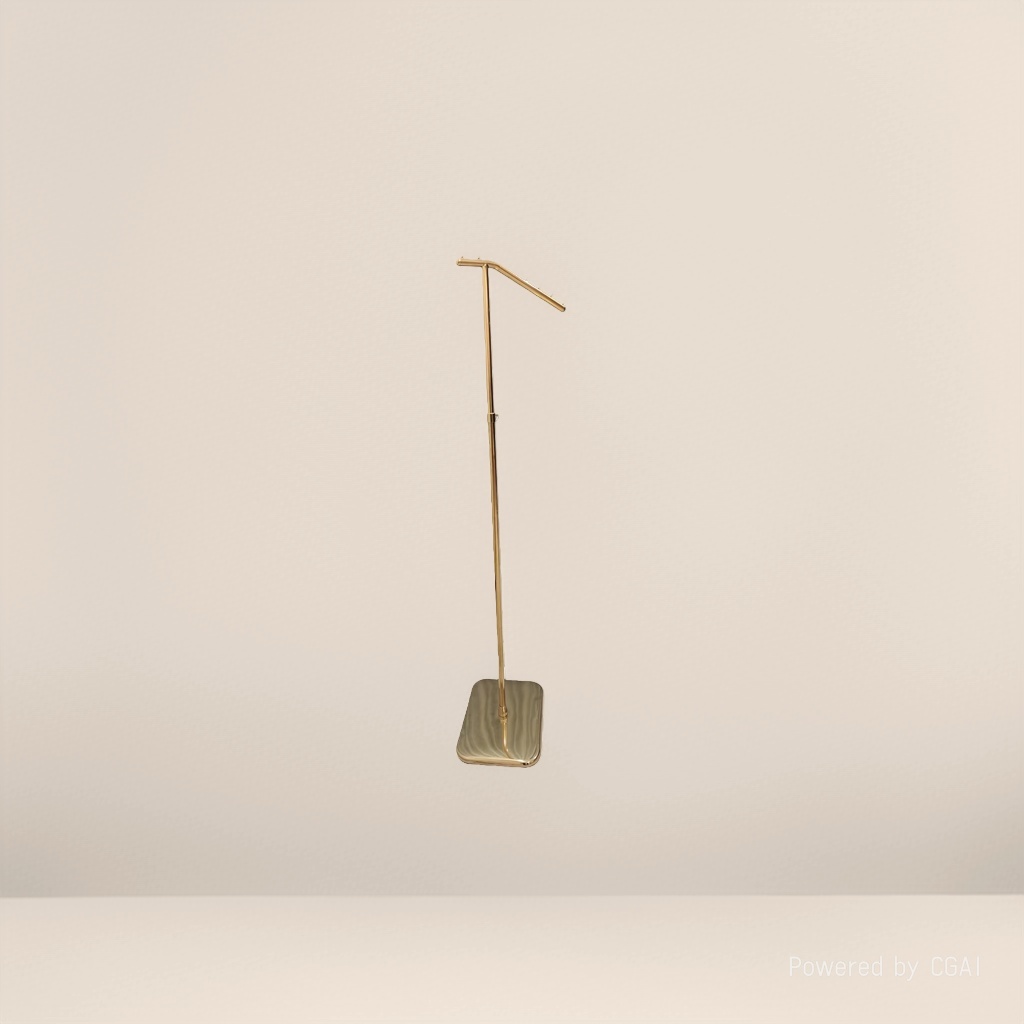 Two-arm titanium gold display stand, floor-standing suit hanger, dedicated for clothing fabric skirts, 153556882 details Picture