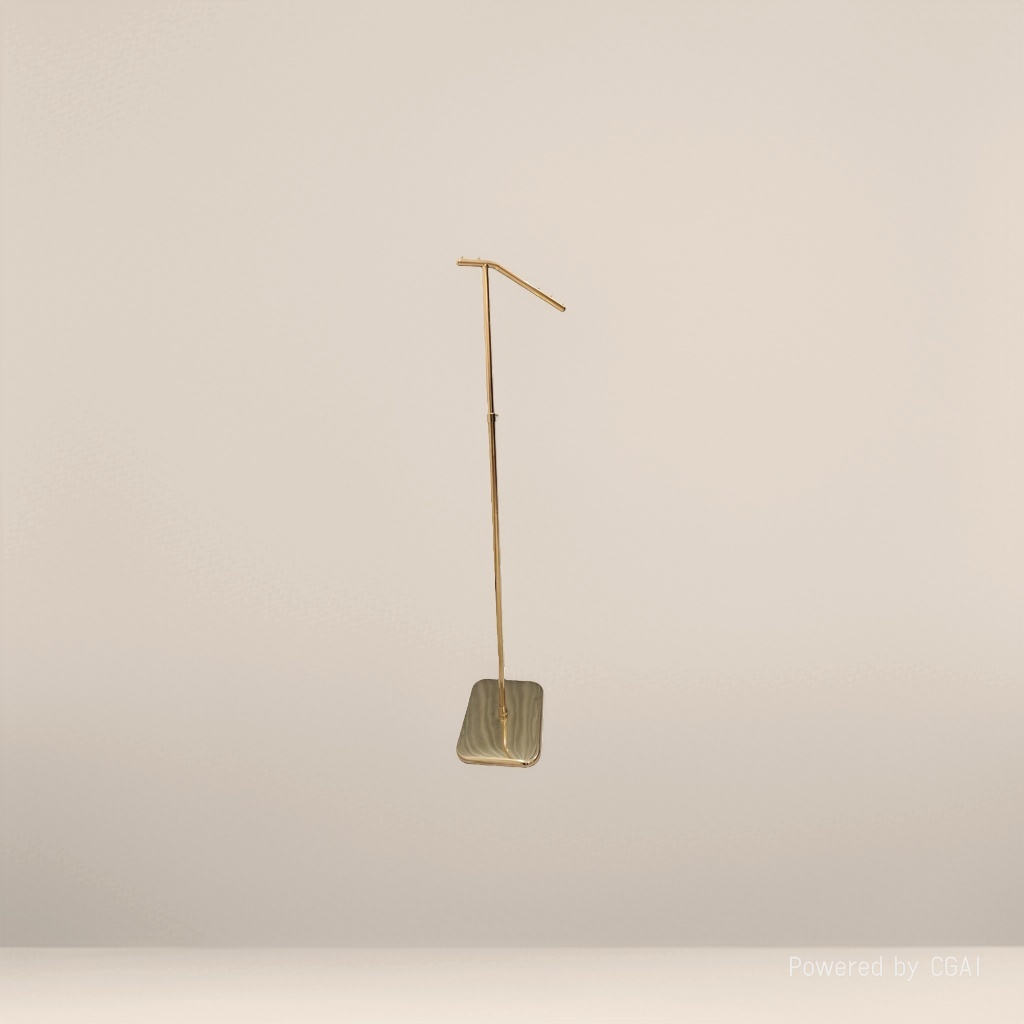 Two-arm titanium gold display stand, floor-standing suit hanger, dedicated for clothing fabric skirts, 153556882 Application Scenario