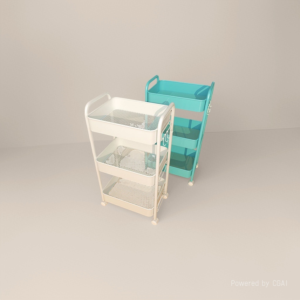 Household four-wheel folding storage trolley, small cart for grocery shopping, flatbed cart Specification image