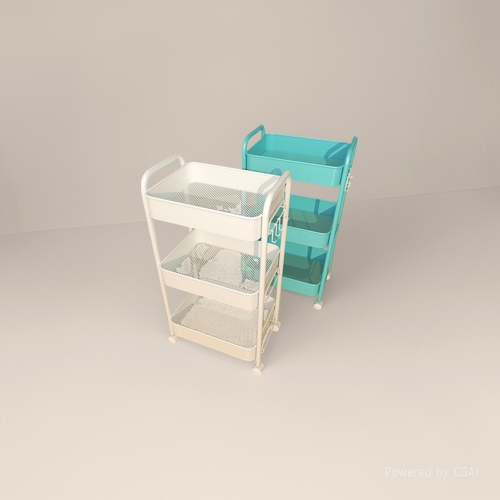 Household four-wheel folding storage trolley, small cart for grocery shopping, flatbed cart details Picture