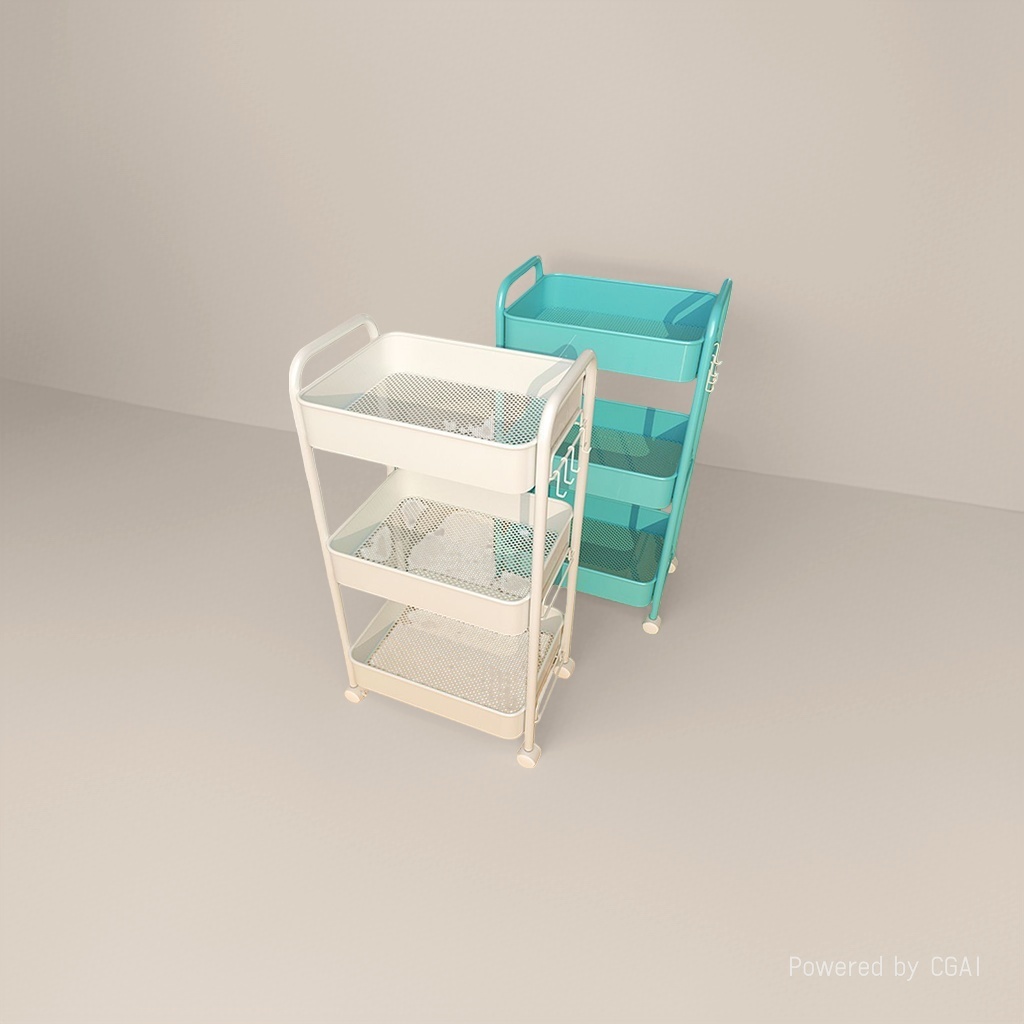 Household four-wheel folding storage trolley, small cart for grocery shopping, flatbed cart Application Scenario