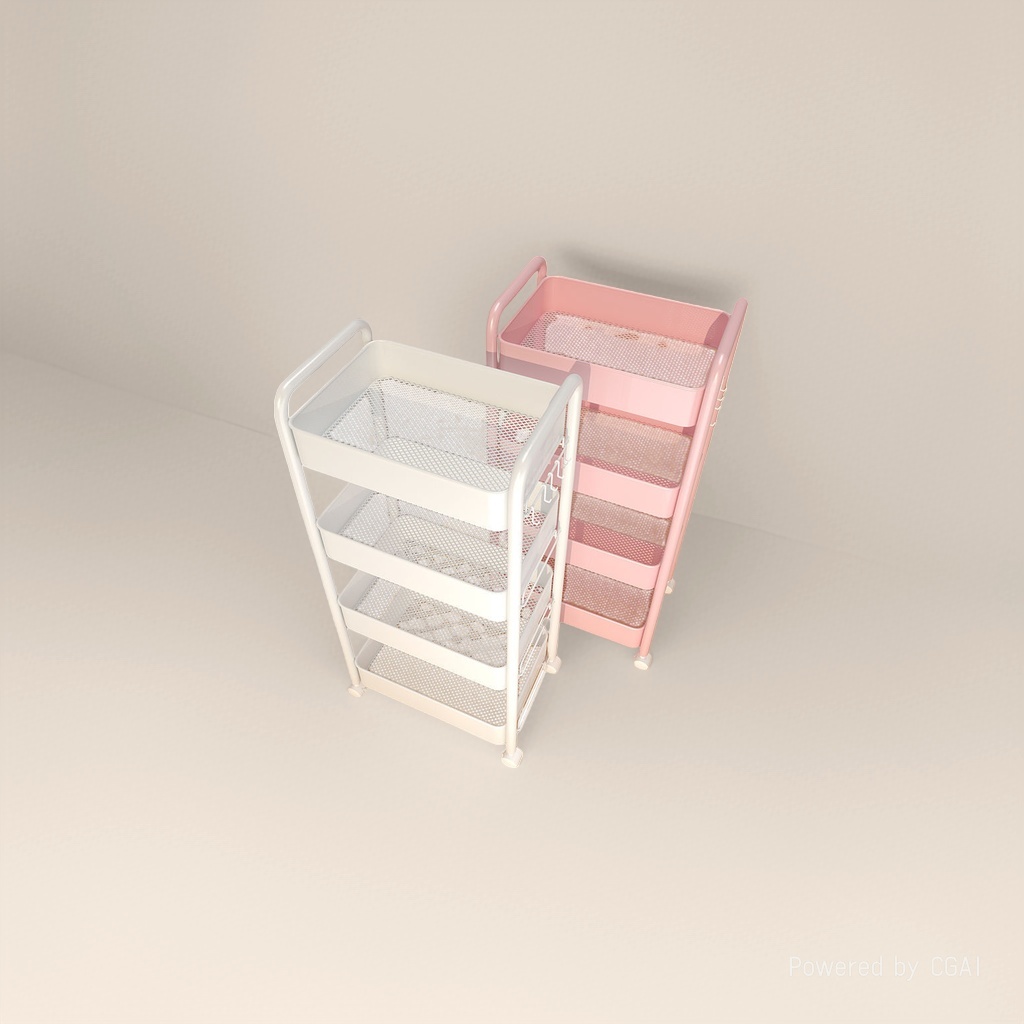 Trolley storage rack, kitchen floor, multi-layer snack, baby, living room, bedroom, bathroom mobile storage rack details Picture