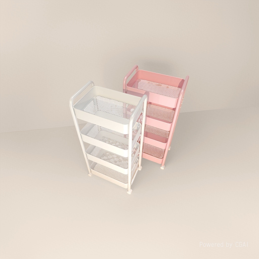 Trolley storage rack, kitchen floor, multi-layer snack, baby, living room, bedroom, bathroom mobile storage rack