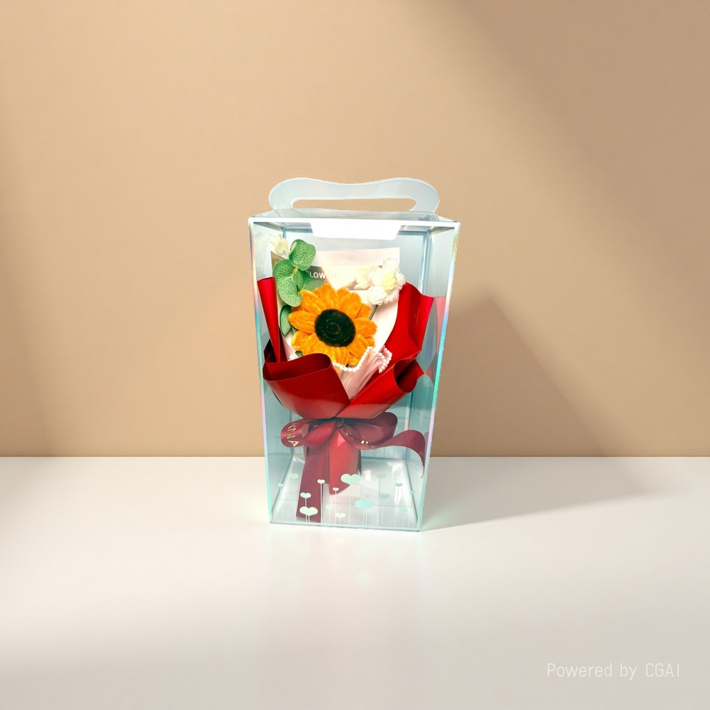 Medium-sized exquisite and unique handcrafted handicrafts, home decoration and display, creative gifts, artworks, graduation gifts, knitted mini woolen bouquets, simulated cream puffs, little chanese-style birthday gifts, kindergarten graduation bouquets 1 Application Scenario