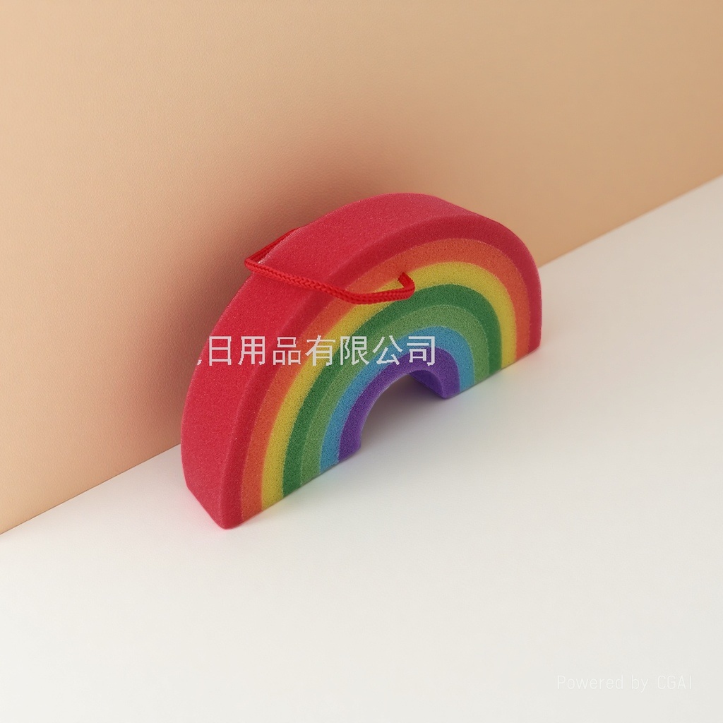 七色彩虹浴绵单个袋装创意卡通美观沐浴海绵擦洗浴清洁海绵块浴擦160430274