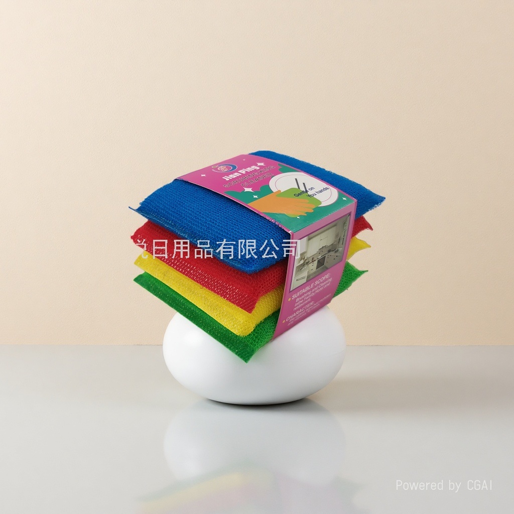 厨房清洁用品顺毛4片套卡清洁海绵刷洗碗刷锅清洁海绵块洗刷用品
