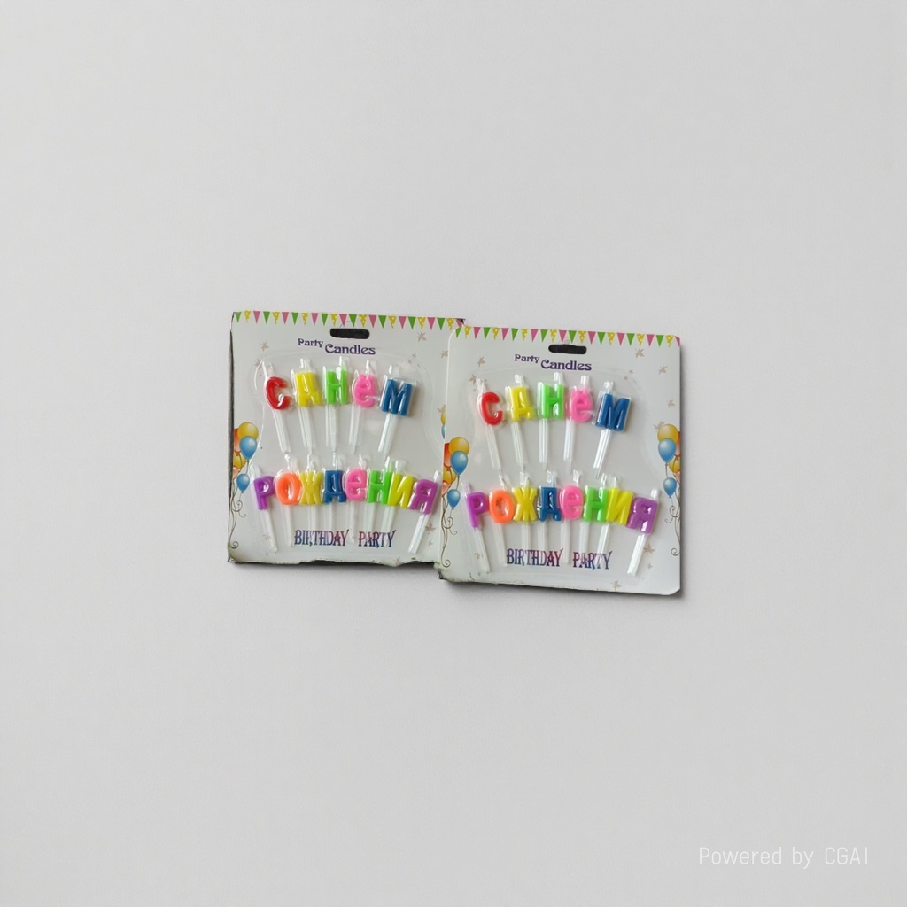 Colorful letter birthday party scented candle set, Mahjong shaped electric candles Application Scenario