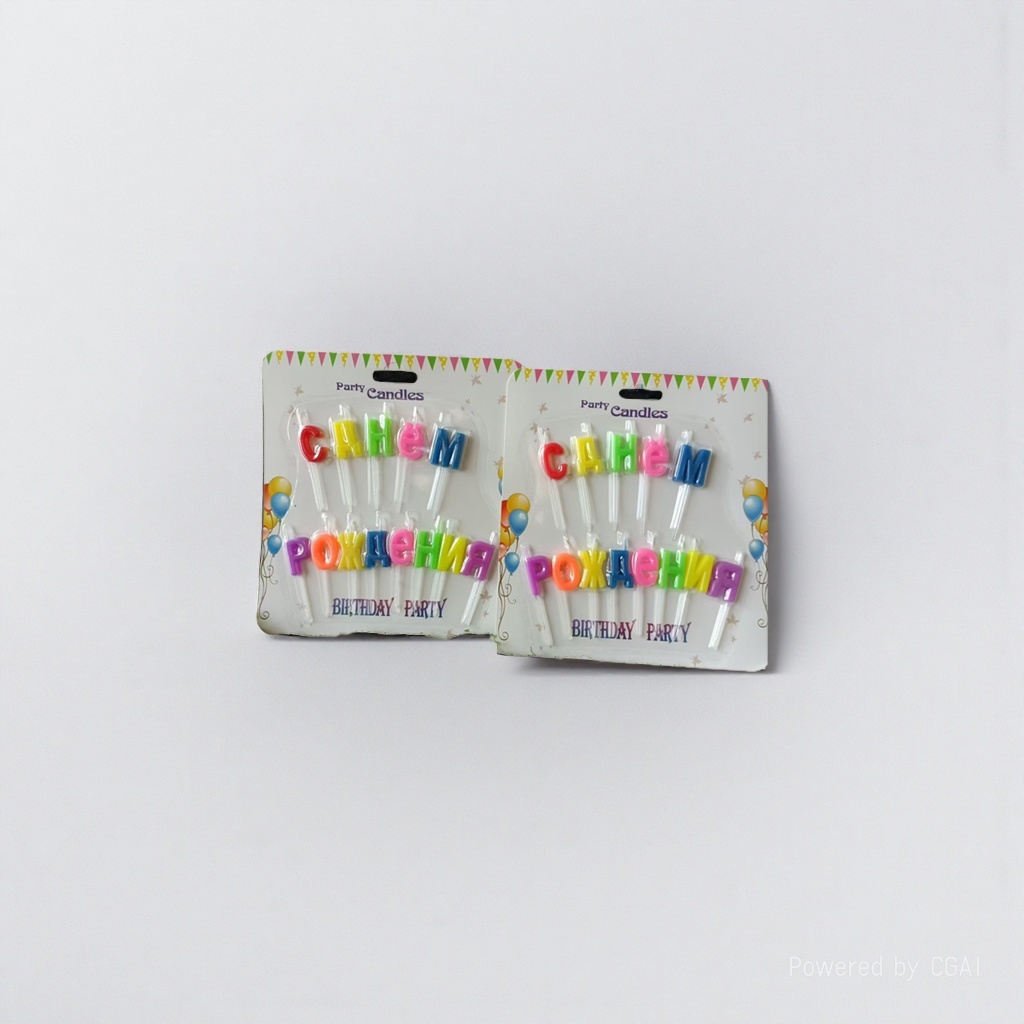 Colorful letter birthday party scented candle set, Mahjong shaped electric candles Item Picture