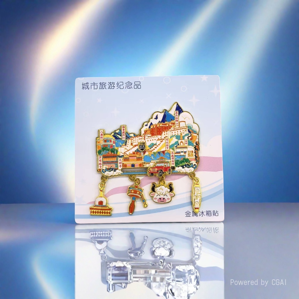 Metal fridge magnets for city tourism souvenirs Specification image