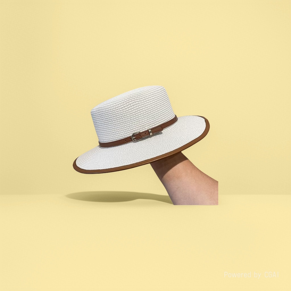 White straw hat, adult sun protection fisherman hat, sun hat, baseball cap, straw hat Item Picture