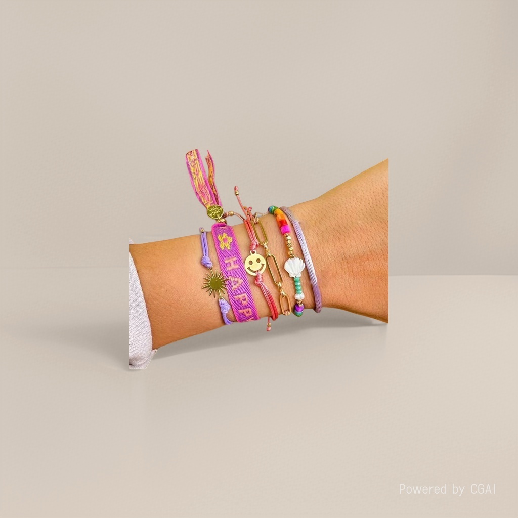 Woven wristbands, personalized letter embroidery wristbands, creative men's and women's clothing accessories, pendants, wristbands, bracelets details Picture
