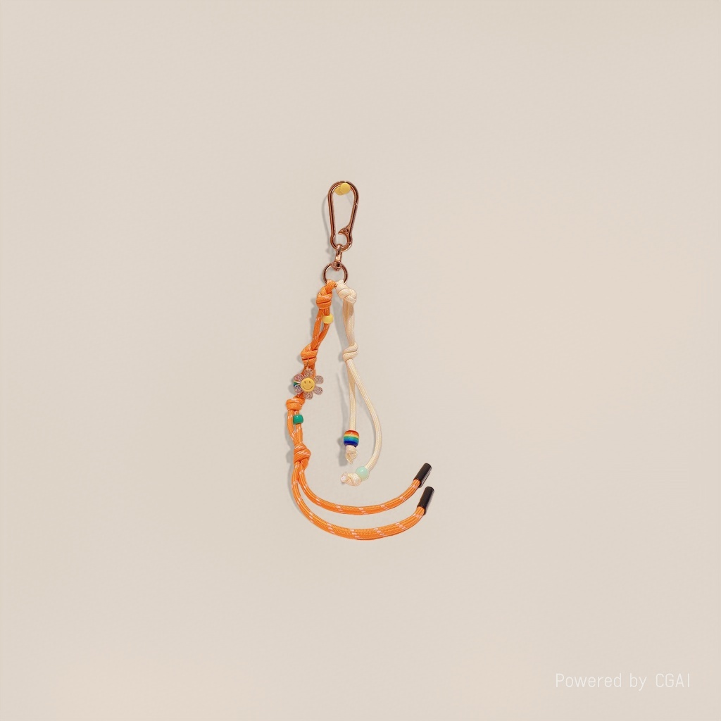 Dongdaemun Korean style ins floral color contrasting cute bag pendant, key chain, couple climbing rope decoration Application Scenario