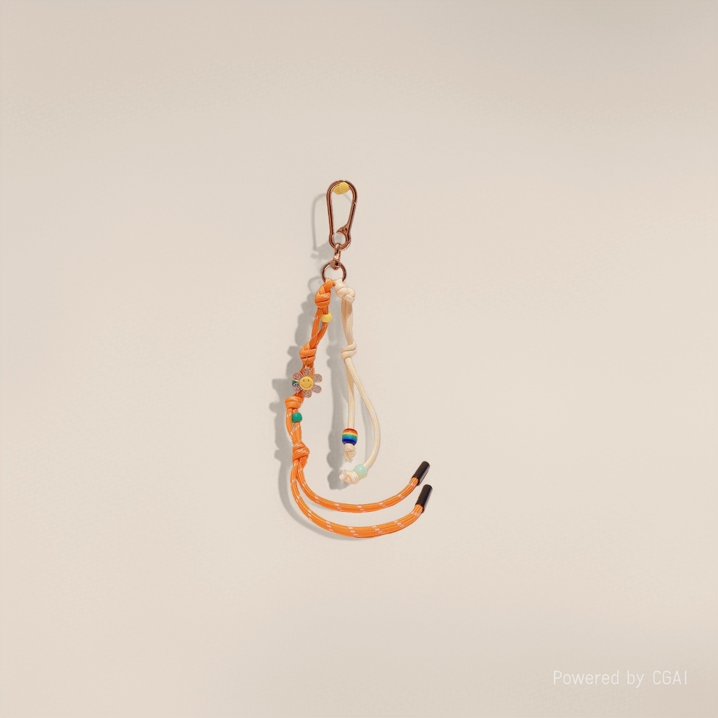 Dongdaemun Korean style ins floral color contrasting cute bag pendant, key chain, couple climbing rope decoration