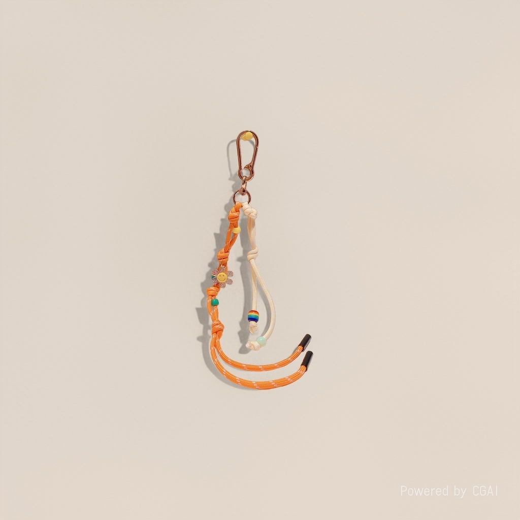 Dongdaemun Korean style ins floral color contrasting cute bag pendant, key chain, couple climbing rope decoration Specification image