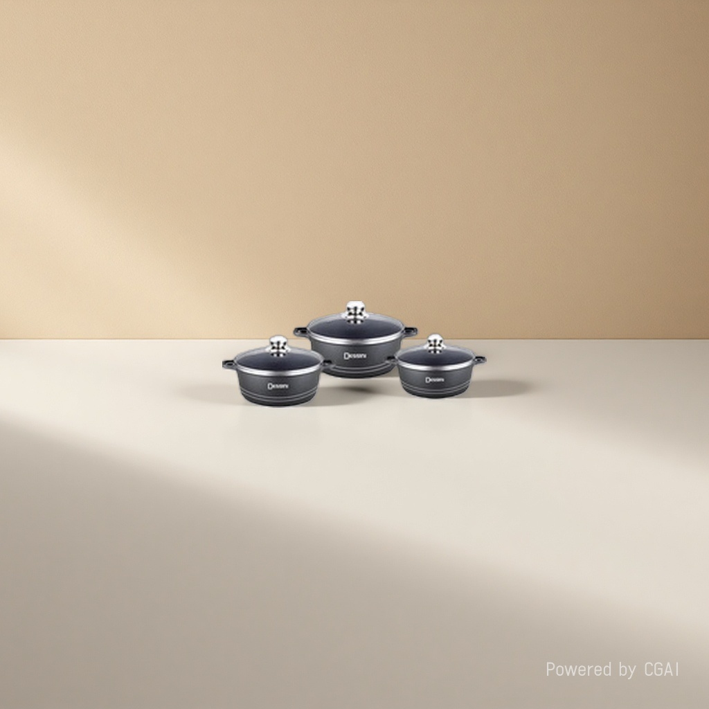 Black non-stick pan with silicone spatula kitchenware four-zone set tableware and POTS Specification image