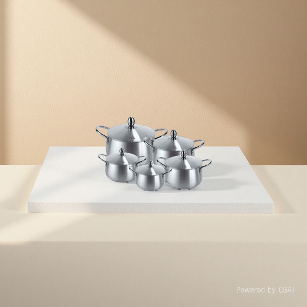 A 7-piece stainless steel and aluminum pot set for outdoor tea-making kitchenware Application Scenario
