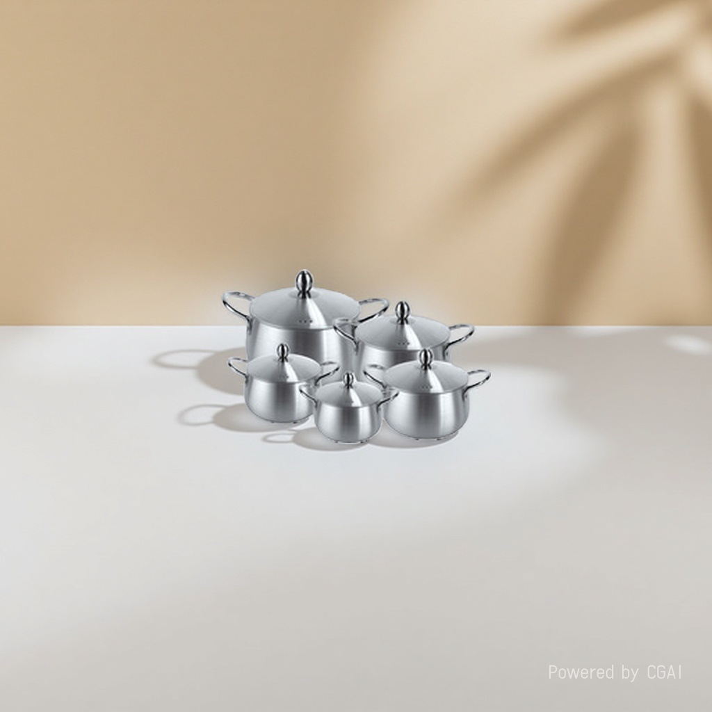A 7-piece stainless steel and aluminum pot set for outdoor tea-making kitchenware details Picture