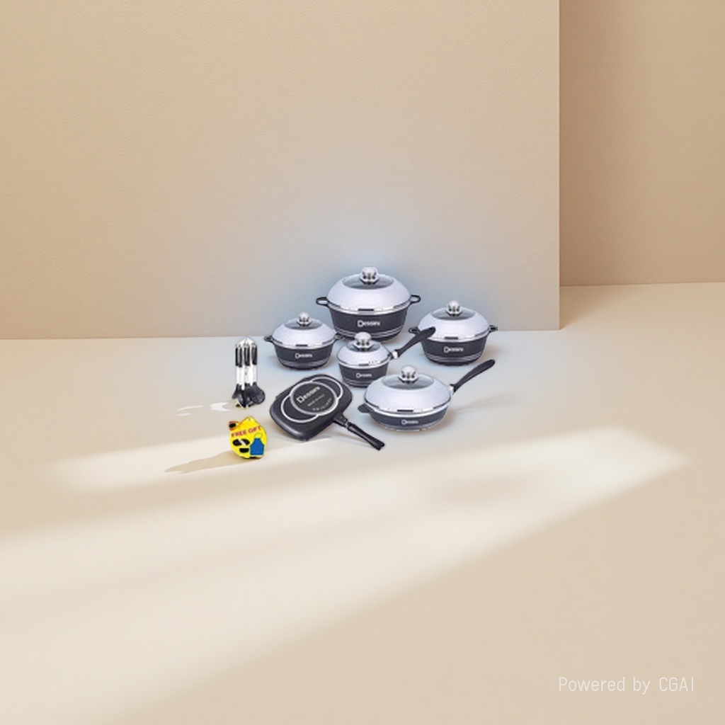 A 7-piece stainless steel and aluminum pot outdoor tea-making kitchenware set details Picture