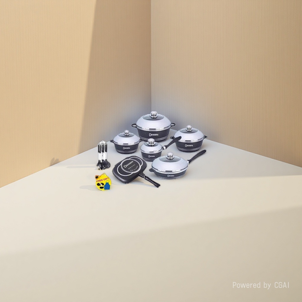 A 7-piece stainless steel and aluminum pot outdoor tea-making kitchenware set Application Scenario
